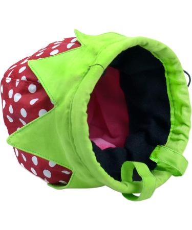 Strawberry Chalk Bag with Carabiner Drawstring | Rock Climbing & Weight Lifting Chalkbag - Buy Online on GoSupps.com
