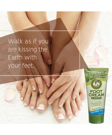 Pharmaid Athenas Treasures Foot Cream Moisturizer - 60ml | Tea Tree Oil Enriched | Natural Foot Care for Soft Pampered Feet - International Shipping Available - Buy Online on GoSupps.com