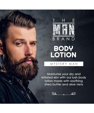 Body Lotion for Men - Shea Butter Moisturizer with Coconut Oil & Aloe Vera - MYSTERY MAN 12oz - Buy Online on GoSupps.com