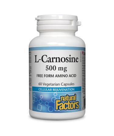 Natural Factors L-Carnosine 500 mg 60 Vegetarian Capsules