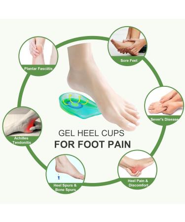 Plantar Relief Heel Spur Insoles - Gel Cushions & Orthopedic Inserts for Fasciitis & Ankle Pain - 4 Pairs - Buy Online on GoSupps.com