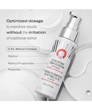 First Aid Beauty 0.3% Retinol Complex Serum with Peptides Reduce Wrinkles & Lines Gentle Formula 1 oz | International Shipping - Buy Online on GoSupps.com
