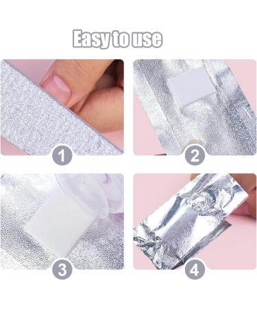  ZhangJJJJJJJ Pack of 100 foil sheets for gel nails with pre-attached lint-free cotton pads for manicures and pedicures - Buy Online on GoSupps.com
