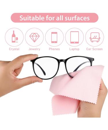 10 Pcs Microfibre Glasses Cleaning Cloths - Soft Reusable Lens & Screen Cleaner for Eyeglasses Cameras & Phones (Pink) | Shop Internationally - Buy Online on GoSupps.com
