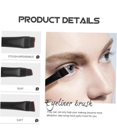 Baluue 9 Pcs Eyeliner Brush Eyebrow Brush Fine Point Eyeliner Brush Angled Eyeshadow Brush Black - Buy Online on GoSupps.com