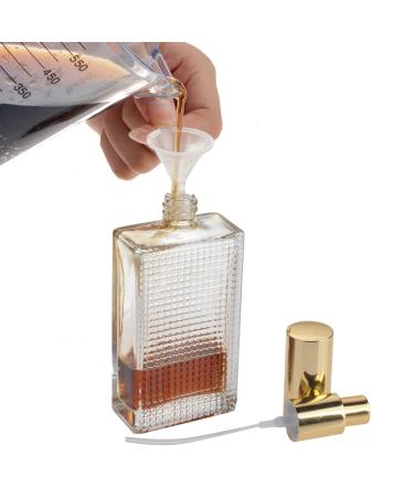 Large Clear Thick Glass Spray Perfume Bottle 100ml - Gold Atomizer for Travel | Makeup Tool - Buy Online on GoSupps.com