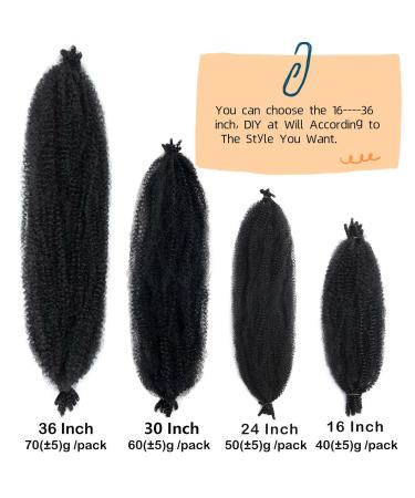 16 Inch Afro Twist Hair 8 Packs - Pre-Separated Marley Twist Braiding Hair for Butterfly Locs - Kinky Afro Twist Extensions in 1B - Buy Online on GoSupps.com