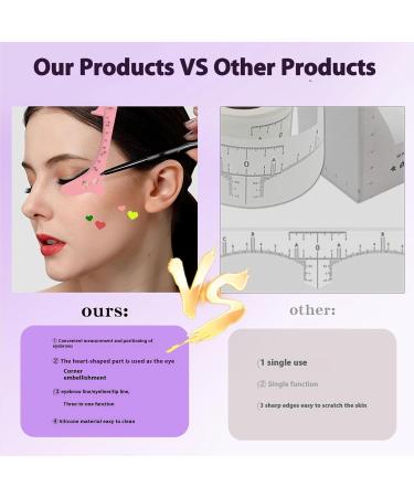 Eyebrow Template - Eye Brow Stencils for Women - Eyebrow Shaping Ruler Eye Makeup Aid Brow Measuring Tool for Beginners Eye Liner Eyelash Eyebrow Pink - Buy Online on GoSupps.com