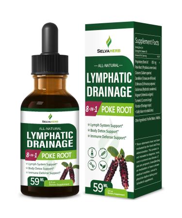 Selvaherb Lymph Cleanse Herbal Drops Natural Poke Root (Phytolacca Americana) Extract for Lymph System Support Body Detox Support & Immune Defense Support. 2oz
