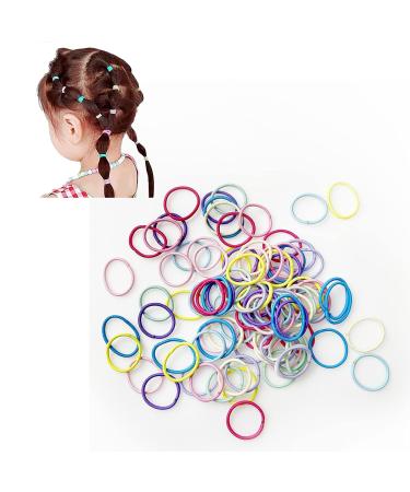 200-Piece Multicolor Elastic Hair Ties for Babies & Girls - 2.5 cm x 0.2 cm Kids Hair Accessories - Perfect for Children - Buy Online on GoSupps.com