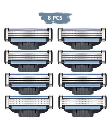8-Piece Men's Wet Razor Set + Replacement Blades | Perfect Gift for Men - Buy Online on GoSupps.com