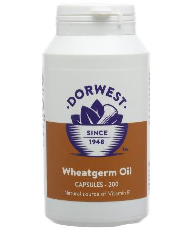 Dorwest Herbs Wheatgerm Oil Capsules for Dogs and Cats 200 Capsules Oil Capsules 200 ml