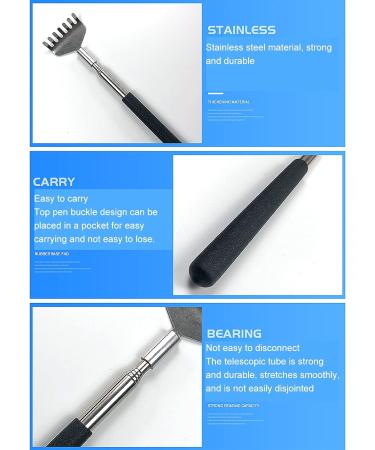 2 Pack Retractable Portable Stainless Steel Back Scratcher | 20-68cm | Ideal for Comfort & Relief | International Shipping Available - Buy Online on GoSupps.com