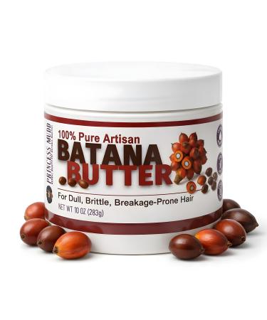 Princess Mudd 100% Pure Artisan Honduran Batana Oil for Deep Conditioning Dull Dry Hair + Hydrating Mask to Restore Moisture, 10 oz