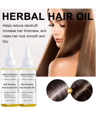 Onestcosmetics Anti-Greying Hair Growth Oil Onestcosmetic Anti Greying Hair Growth Oil Onestcosmetic Anti Graying and Hair Growth Oil 100% Pure For Women & Men (100ml*2) - Buy Online on GoSupps.com