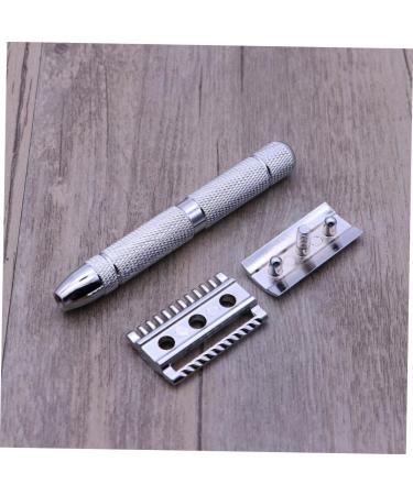 Premium Steel Double Edge Safety Razor for Men - Textured Design Solid Wood Handle Perfect for a Close Shave - 1 Count - Buy Online on GoSupps.com