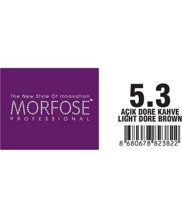 Morfose 10 Professional Hair Colour Cream 100 ml No. 5.3 Light Dore Brown - Buy Online on GoSupps.com
