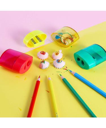KIDMEN 2 Holes Pencil Sharpener Pencil Sharpener for Kids Pencil Sharpener Handheld-12 PACK - Buy Online on GoSupps.com
