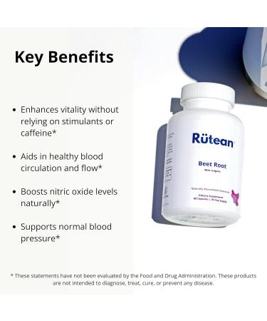 Beet Root Capsules 1300mg - Boost Nitric Oxide & Digestive Health - 60 Count - International Shipping Available - Buy Online on GoSupps.com