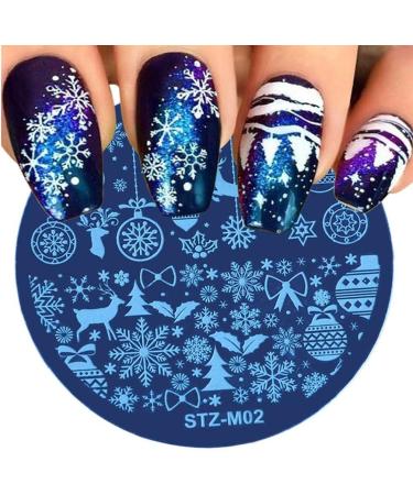 1Pcs Christmas Nail Stamping Plate - Snowflakes & Skull Polish Template for Perfect Manicure - Buy Online on GoSupps.com
