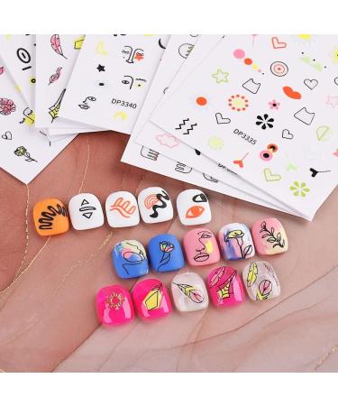 Nails Decorations Sliders Decals Self-adhesive Abstract Cute Cartoon Nail Stickers 3D(DP3335) - Buy Online on GoSupps.com