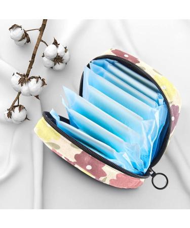 Menstrual Bag Zipper - Colorful Flowers Tampon & Napkin Pouch for Women & Girls | International Shipping Available - Buy Online on GoSupps.com