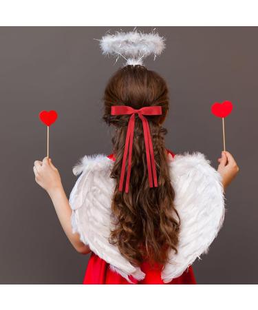 Ambesi Ribbon Hair Bow Hair Clips Black Red Milky White Navy Blue Hair Clip Tassel Bow for Women Girl Long Tail French Bow Hair Barrette Accessories Gift for Birthday/Party/Show/Christmas black+red+milky white+navy blue - Buy Online on GoSupps.com