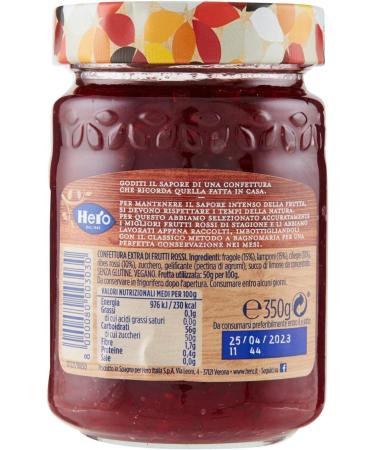Hero red fruits in seasonal bread jam jam to spread Italy 350g - Buy Online on GoSupps.com