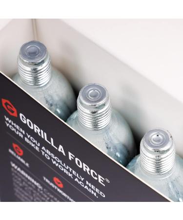 Gorilla Force 25g Threaded CO2 Cartridges - Value Pack of 5 for Bike Tire Inflators - Buy Online on GoSupps.com