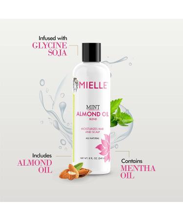 Mielle Organics Mint Almond Oil - 8 oz | Healthy Hair and Scalp Treatment - Buy Online on GoSupps.com