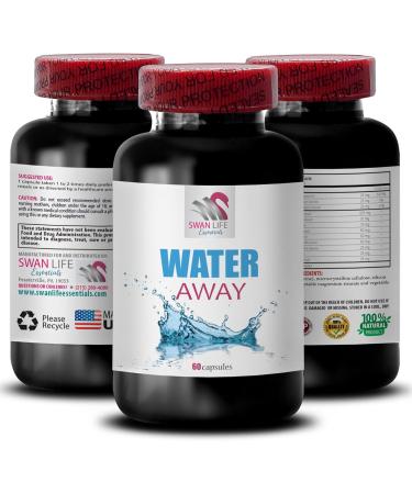 Natural Complex WATER AWAY - Herbal Diuretic Supplement for Fluid Balance | 2 Bottles 120 Capsules - Natural Water Support - Buy Online on GoSupps.com