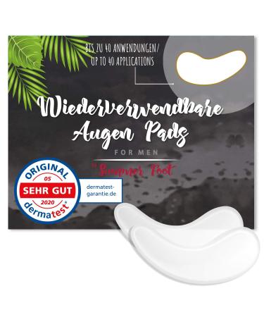 Reusable eyes padsi dermatologically tested eye pads i anti -aging against tear bags i anti -fold pads against wrinkles I reusable silicone pads i eyepads eye care i (men edition)