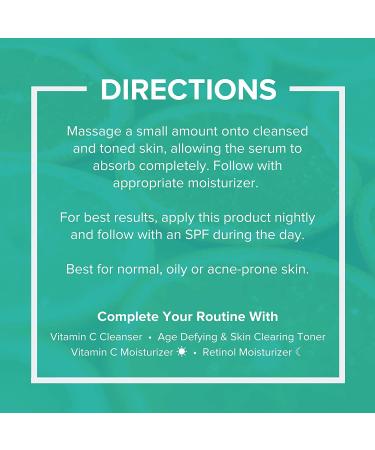 InstaNatural Age Defying & Skin Clearing Serum 1 oz - Anti-Aging & Acne Treatment - Buy Online on GoSupps.com