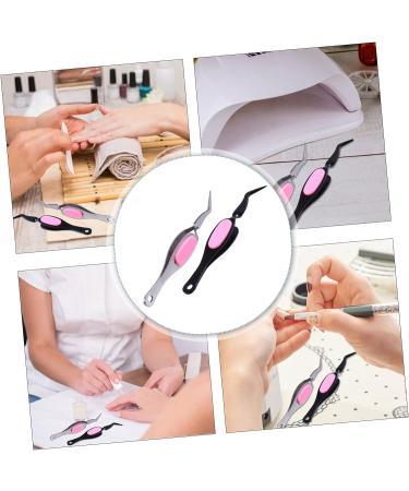 EXCEART 2pcs Nail Positioning Clip Jewelry Tweezers Set - Professional Manicure & Crafting Tools - Buy Online on GoSupps.com