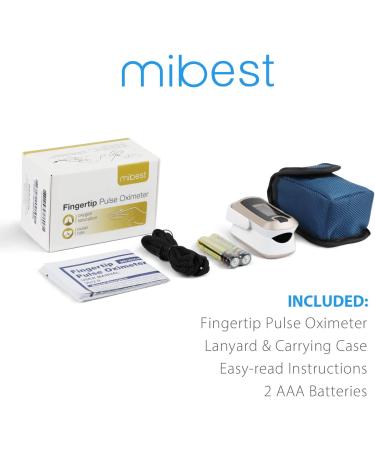 Mibest OLED Finger Pulse Oximeter - O2 Meter Dual Color White/Luxury Gold - Buy Online on GoSupps.com