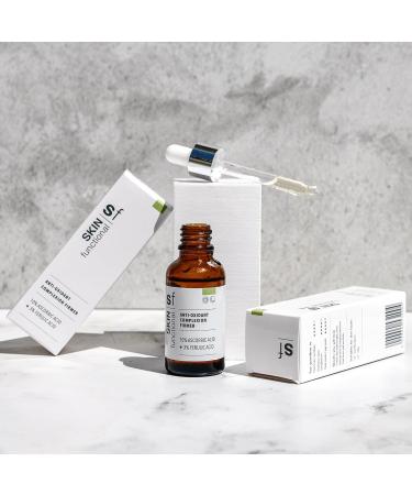 Skin Functional Anhydrous Vitamin C Serum 10% Ascorbic Acid + 3% Ferulic Acid Anti-Ageing Antioxidant & Anti-Pigmentation Powerful Skin Brightening 30 ml - Buy Online on GoSupps.com