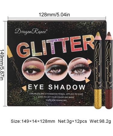 Shimmer Eyeshadow Stick | Glitter Eyeshadow Stick Set - Waterproof Eyeshadow Kit Long-Lasting Cream Eye Shadow Stick Makeup for Women Girls Gifts Uwariloy - Buy Online on GoSupps.com