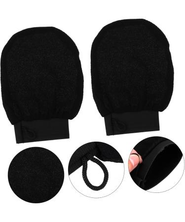 iplusmile Moufles Exfoliants Bain 2 Pi ces Taille Unique en Fibres Synth tiques Noirs Exfoliants et Massants pour Homme et Femme Usage Bain Spa - Buy Online on GoSupps.com