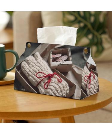 Tissue Box Cover Tissue Box Holder Knitted Gloves Print Tissue Holder Travel Tissue Packs Facial Paper Holder Decorative Holder - Buy Online on GoSupps.com