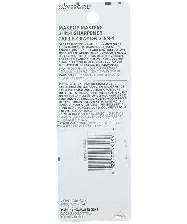 COVERGIRL Makeup Masters 3-in-1 Pencil Sharpener - 1 Count | Packaging May Vary - Buy Online on GoSupps.com