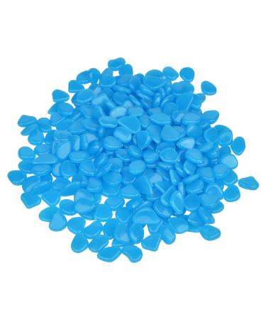 500 pieces of fluorescent stone bright stones for garden several colors decorative stones aquarium stone steps for sidewalks aquarium flower bed vase terrace lawn decor plants (blue) 500 pieces blue