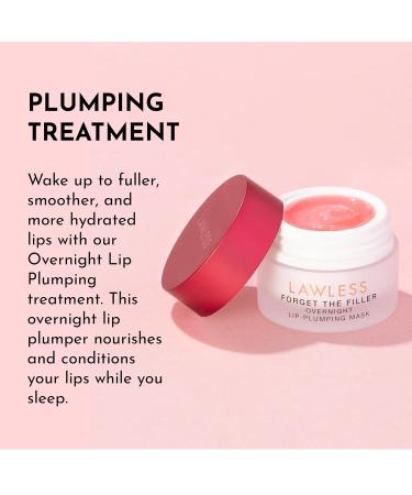 LAWLESS Forget the Filler Lip Mask - Cherry Vanilla | Premium Overnight Lip Plumping Treatment | Hydrate & Smooth Lips | Natural Ingredients - 0.28 oz - Buy Online on GoSupps.com