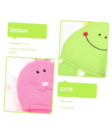 Beaupretty 3pcs Exfoliating Bath Mitt Gloves - Cartoon Body Wash Mittens for Kids | Polyester Bathing Sponge Clean Supplies - International Shipping - Buy Online on GoSupps.com