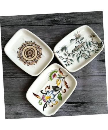 Amosfun 4pcs Ceramic Hand-painted Soap Dish Ceramic Soap Dish Soap Holder Soap Stand Flower Soap Dish Bathroom Soap Dish Soap Dishes for Bathroom European Style Soap Box Container Ceramics - Buy Online on GoSupps.com