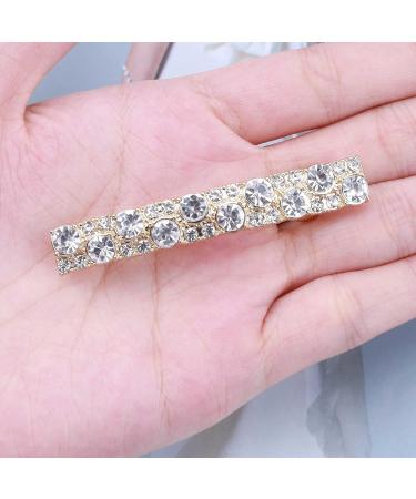 Inilbran Vintage Rhinestone Hair Clip Gold Crystal Hair Barrettes Sparkly Crystal Barrette Head Clips Sparkle Cz Hair Clip Decorative Headwear wedding headpieces Hair Accessories for Women and Girls - Buy Online on GoSupps.com