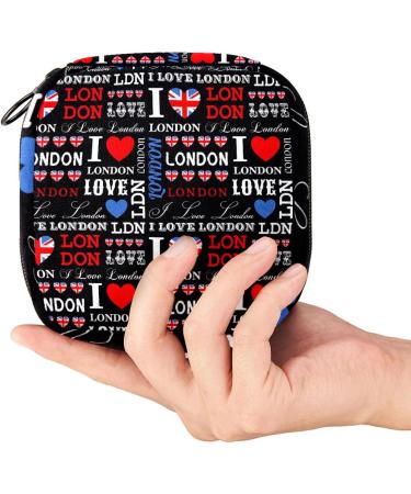 Womens Napkin Storage Bag - 'I Love London' | Portable Menstrual Cup & Breastfeeding Pillow Bags for Girls & Teens - Buy Online on GoSupps.com