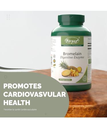VORST Bromelain 500mg 2400 GDU/g 3 x 120 Vegan Capsules | Digestive Enzyme for Women and Men | Pineapple Extract for Inflammation & Eye Health | Powder Pills | 3 Bottles 360 count (Pack of 1) - Buy Online on GoSupps.com