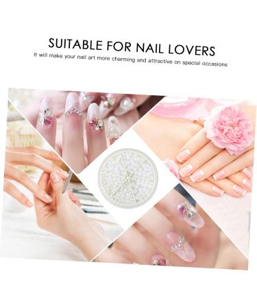 FRCOLOR 1 Box Nail Decorations Flatback Half Pearls Nail Art Bulk Crafts Dainty Jewelry Rhinestone Trim Nail Jewels Nail Gems Manicures Accessories Heart 3d Abs White 6.5X6.5X1cm - Buy Online on GoSupps.com