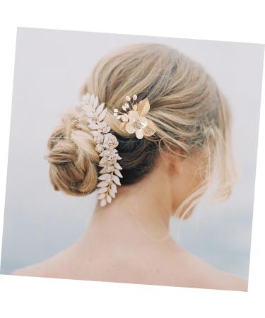 Mikinona Gold Leaf Side Comb Wedding Bride Headpiece Decorative Hair Combs Girl Headpiece Comb for Bridesmaid Hair Comb for Bride Hair Comb for Side Comb Headpiece Hair Comb Clip - Buy Online on GoSupps.com