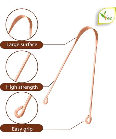 Ved Copper Tongue Scraper - Natural Breath Freshener & Eco-Friendly Tongue Cleaner with Travel Bag | International Shipping - Buy Online on GoSupps.com